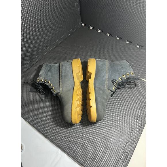 Timberland Mens Navy Blue Nubuck Leather Suede Work Boots Outdoors Size 8 M - Picture 4 of 8